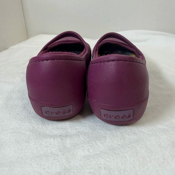 Crocs Women's Sz 8 W Mary Jane Flats Purple Flats Shoes Casual - Picture 6 of 7